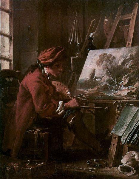 Francois Boucher Le Peintre dans son atelier Norge oil painting art